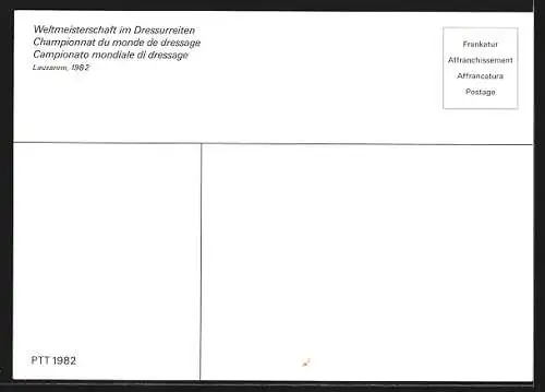 Maximum-AK Lausanne, Championnat du monde de dressage 1982
