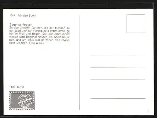 Maximum-AK Olympische Disziplin Bogenschiessen, Schützen mit gespannten Bögen
