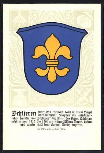 AK Schlieren, Wappen der Stadt Schlieren