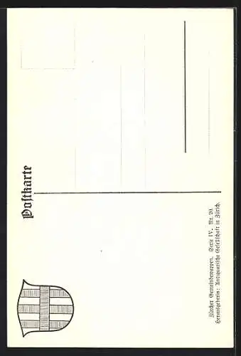 AK Regensdorf, Wappen auf Ähren-Ornamenten, Sicheln, Info-Text
