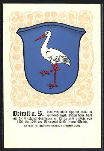 AK Oetwil a. S., Wappen der Ortschaft