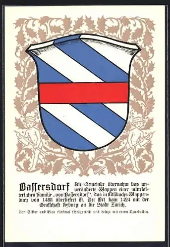 AK Bassersdorf, Wappen mit rotem Querbalken