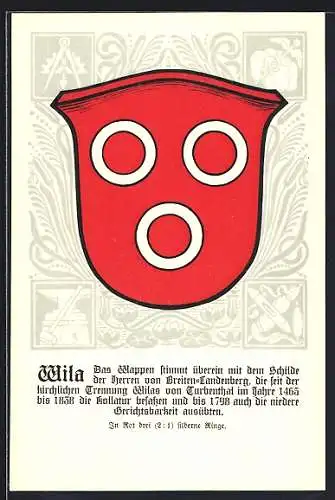 Künstler-AK Wila, Wappen