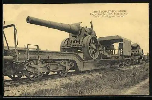 AK Brasschaet-Polygone, Gepantserde trein, groot canon