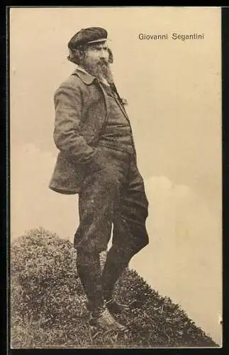 AK Giopvanno Segantini, Portrait des Malers