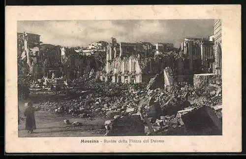 AK Messina, Rovine della Piazza del Duomo