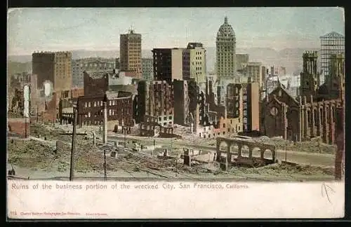 AK San Francisco, CA, Ruins of the business portion of the wrecked City