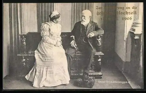 AK Goldene Hochzeit des Grossherzogs Friedrich von Baden 1906