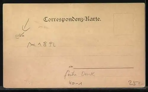 Lithographie Esel mit Diesteln, Gedicht Mensch ärgere Dich nicht