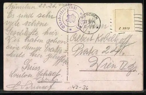 AK München, Buntes Treiben auf dem Münchner Oktoberfest