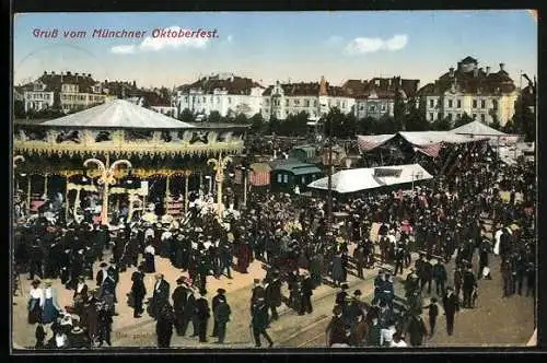 AK München, Oktoberfest, auf dem Festplatz