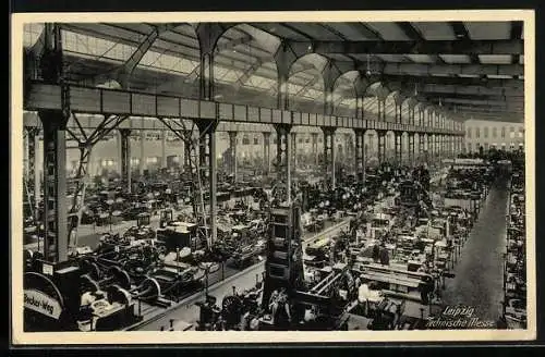 AK Leipzig, Technische Messe, Innenansicht der Halle