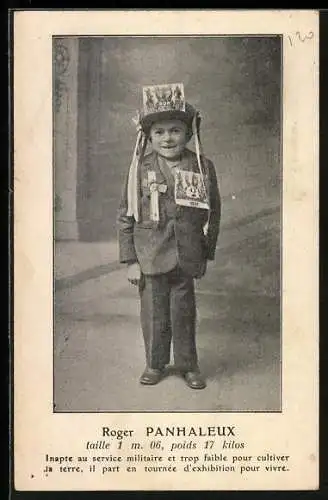 AK Roger Panhaleux taille 1m06, poids 17 kilos