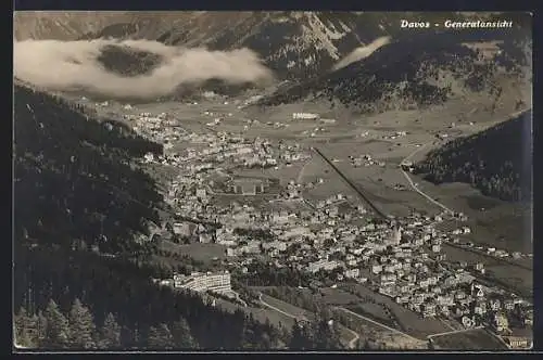 AK Davos, Generalansicht von oben