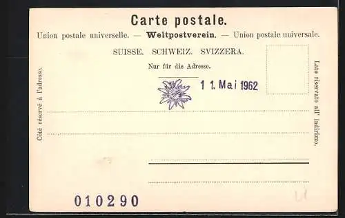 AK Interlaken, Thunersee mit Niesen u. Stockhornkette