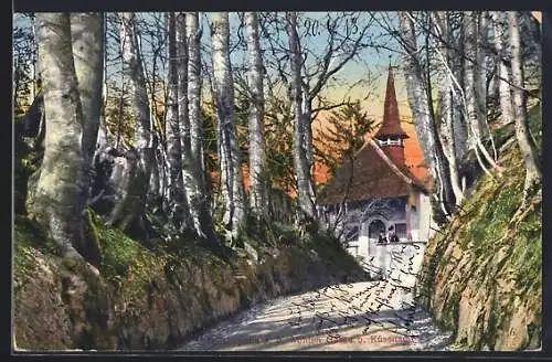 AK Küsnacht, Tellskapelle an der hohlen Gasse