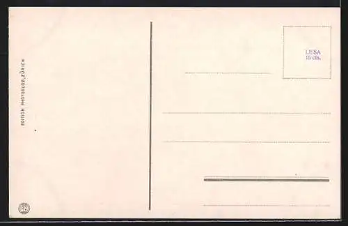 AK Zug, Totalansicht mit Gewässer, Eiger, Mönch u. Jungfrau aus der Vogelschau