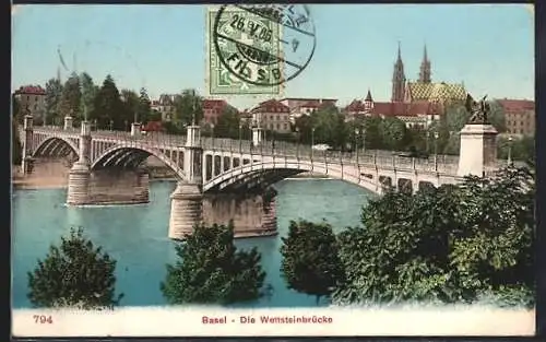 AK Basel, Die Wettsteinbrücke