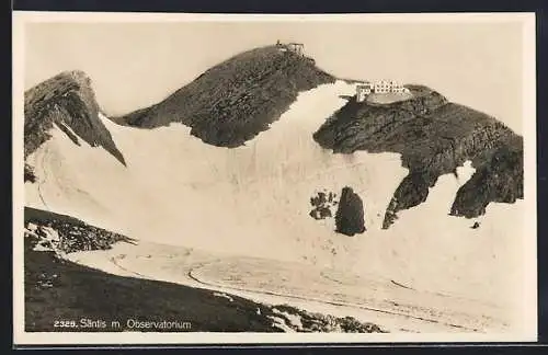AK Säntis, Ortsansicht mit Hotel Säntis u. Observatorium