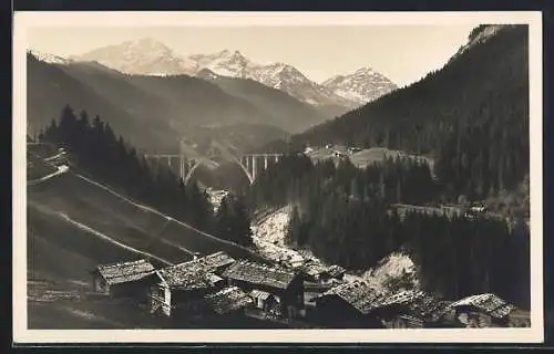 AK Langwies, Chur-Arosa-Bahn, Viadukt