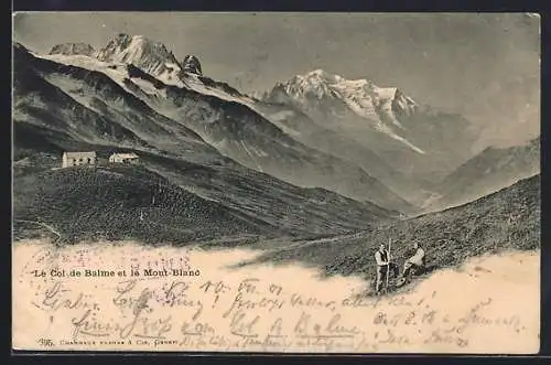 AK Col de Balme, Le Col de Balme et le Mont-Blanc