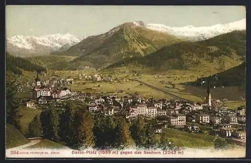 AK Davos-Platz, Gesamtansicht gegen das Seehorn
