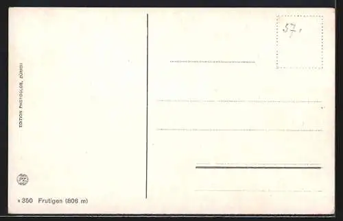AK Frutigen, Gesamtansicht mit Lötschbergbahn-Viadukt u. Gebirgspanorama