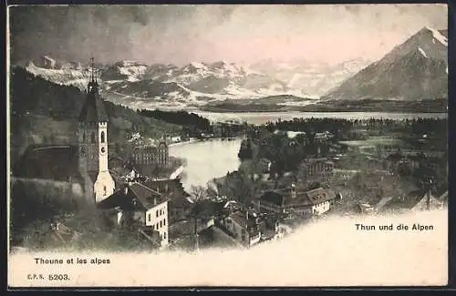 AK Thun, Thun und die Alpen