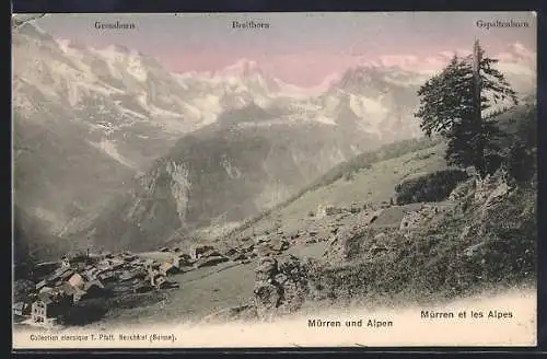 AK Mürren, Mürren und die Alpen