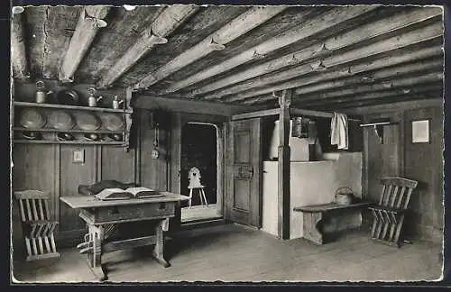 AK Wildhaus, Geburtshaus Ulrich Zwingli, Stube