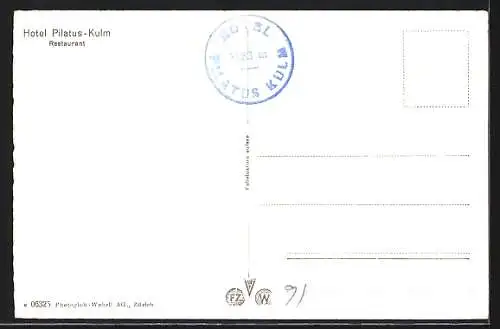 AK Pilatus, Kulm-Hotel, Innenansicht