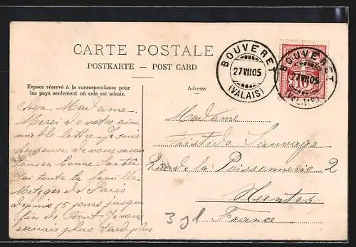 AK Le Bouveret, Lac Leman, Uferpartie mit Segelbooten