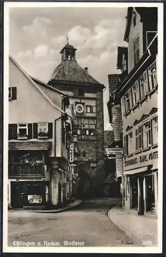 AK Esslingen a. Neckar, Wolfstor, Schuhhaus Karl Winter