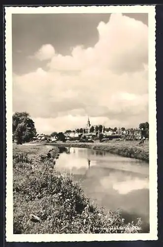 AK Kellinghusen /Mittel-Holst., Ortsansicht mit Flusspartie
