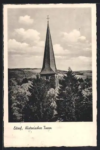 AK Eitorf, Blick auf historischen Turm