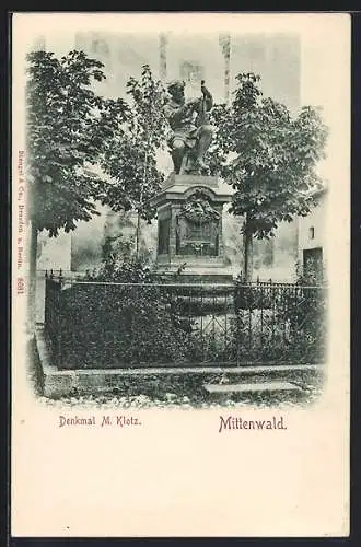 AK Mittenwald, Denkmal M. Klotz
