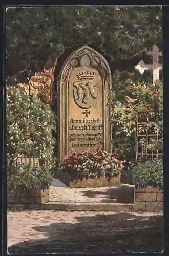 AK Meersburg, Grabstätte der Freiin Anna Elisabeth von Droste-Hülshoff