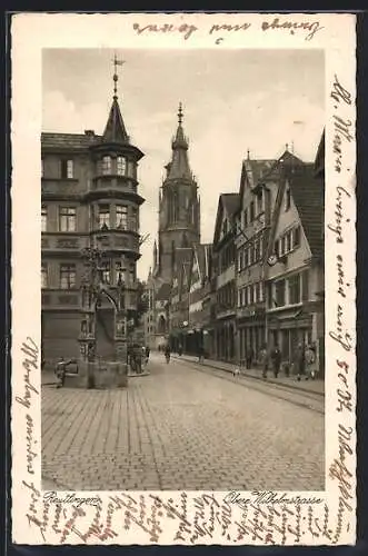 AK Reutlingen, Obere Wilhelmstrasse