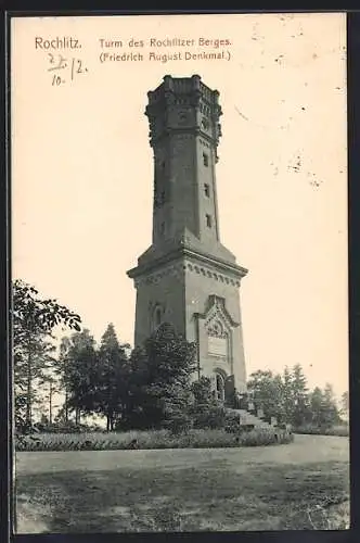 AK Rochlitz, Turm auf dem Rochlitzer Berge, Friedrich-August-Denkmal
