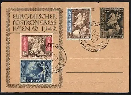 AK Wien, Europäischer Postkongress Wien 1942, Ganzsache