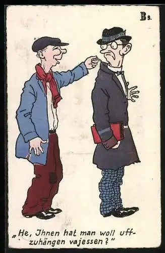 Künstler-AK Berlin, Berliner Männer im Streit