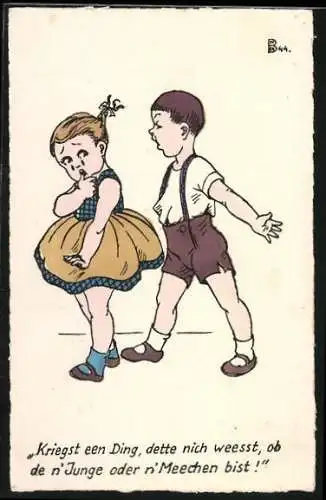 Künstler-AK Berlin, Berliner Gören streiten sich