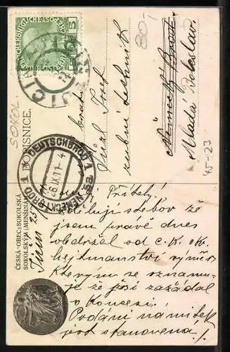 Künstler-AK Marianne, Marseillaise, Sokol