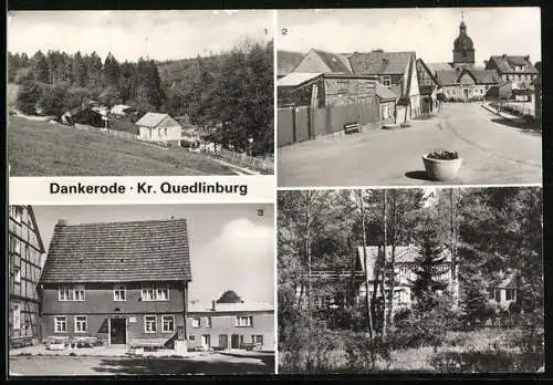 AK Dankerode / Harz, Am Kuhtor, Rat der Gemeinde und Post, Markthalsmühle