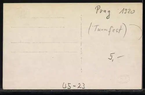 Foto-AK Prag, Turnfest 1920, Sokol-Turnerinnen