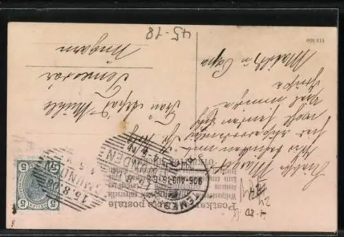 Foto-AK Familie in einem Ruderboot