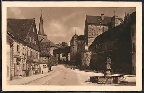 AK Thurnau /Oberfranken, Marktplatz und Schloss Giech