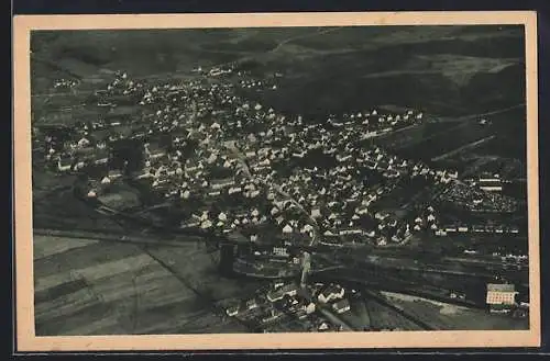 AK Mering b. Augsburg, Gesamtansicht vom Flugzeug aus