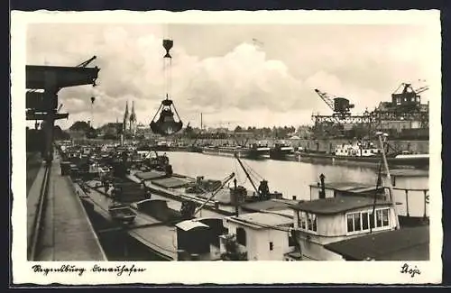 AK Regensburg, im Donauhafen