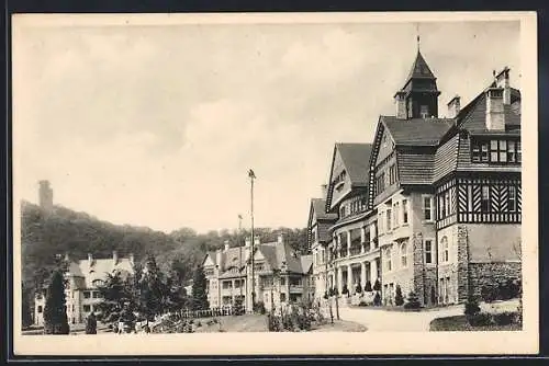 AK Falkenstein i. T., Offizierheim nebst Falkensteinturm